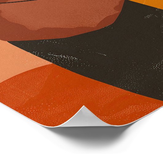 Paar omhelzen Abstracte kunst Poster (Hoek)