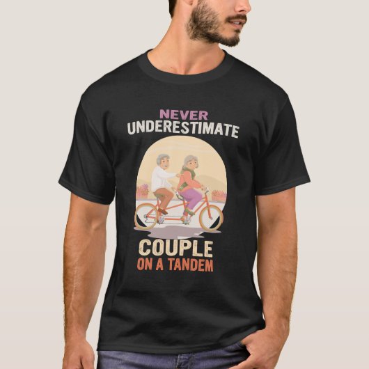 Paar op een shirt van een tandem - Twee Persoon Bi (Voorkant)