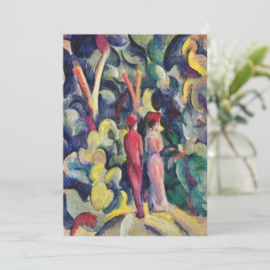 Paar op Forest Track tegen August Macke (Staand voorkant)