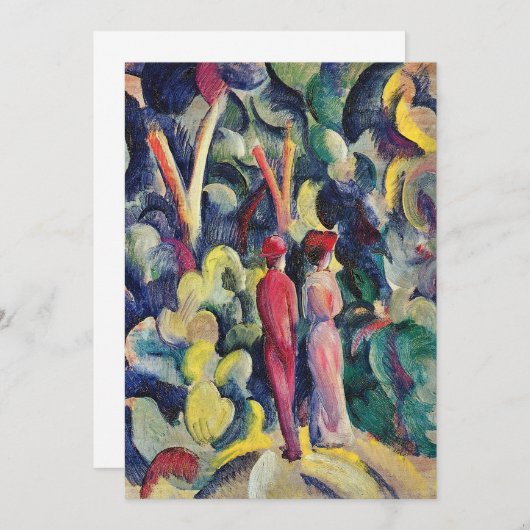 Paar op Forest Track tegen August Macke (Voorkant / Achterkant)