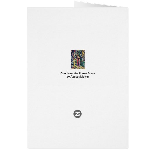 Paar op Forest Track tegen August Macke (Achterkant)