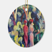 Paar op Forest Track tegen August Macke Keramisch Ornament (Links)