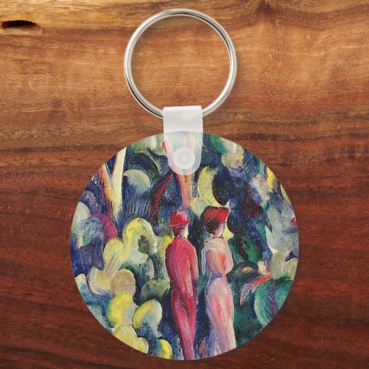 Paar op Forest Track tegen August Macke Sleutelhanger (Voorkant)