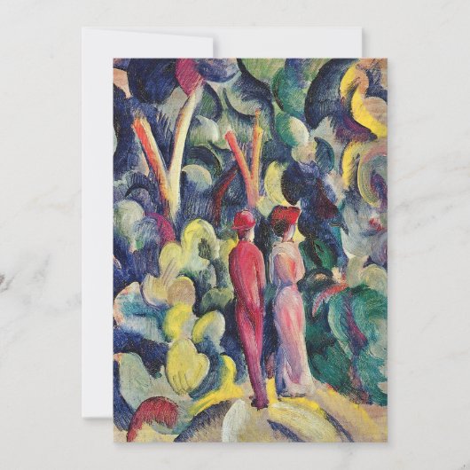 Paar op het bospad door August Macke (Voorkant)