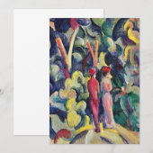 Paar op het bospad door August Macke (Voorkant / Achterkant)