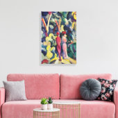 Paar op het bospad door August Macke Canvas Afdruk (Insitu (Woonkamer))