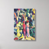 Paar op het bospad door August Macke Canvas Afdruk (Voorkant)