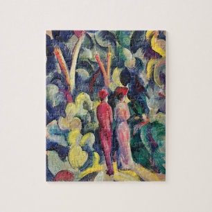 Paar op het bospad door August Macke Legpuzzel