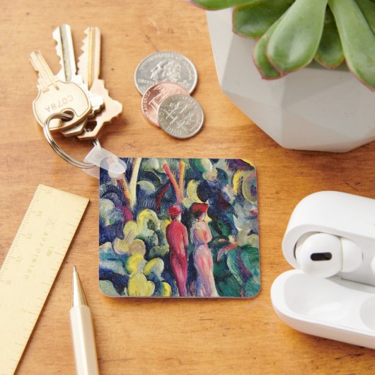 Paar op het bospad door August Macke Sleutelhanger (Bureau)