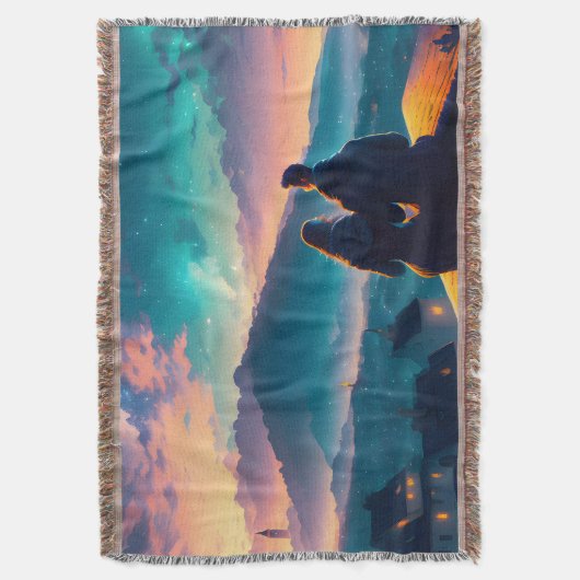 Paar op het dak deken (Voorkant Verticaal)