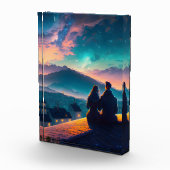 Paar op het dak fotoblokken (Rechts)