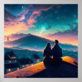 Paar op het dak poster (Voorkant)