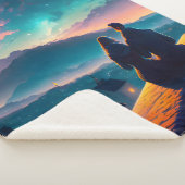 Paar op het dak sherpa deken (3/4)