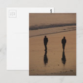 paar op het strand briefkaart (Voorkant / Achterkant)