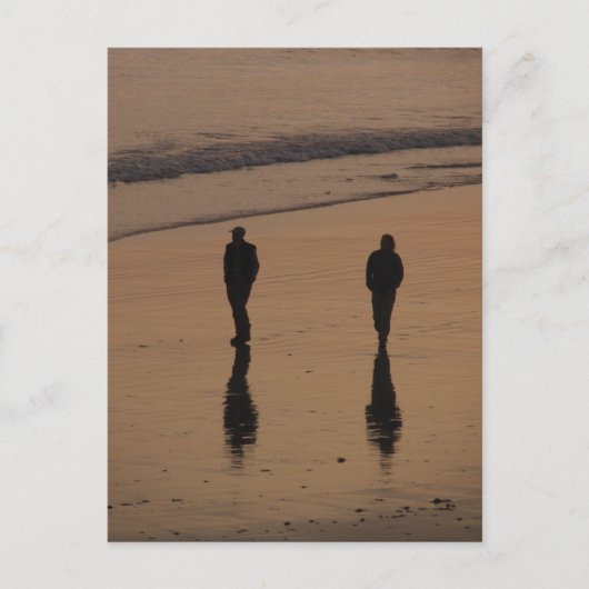 paar op het strand briefkaart (Voorkant)