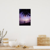 Paar op het strand, Windstoorzender Landing, Saint Poster (Keuken)