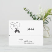 Paar op oproeping voor motorfietsen RSVP Aankondiging (Staand voorkant)