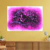 Paar Paard Canvas Print Running in Sterrennacht (Insitu (Woonkamer))