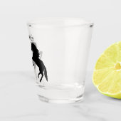 Paar Paard Shot Glass Cheers - aangepaste tekst Shot Glas (Rechts)