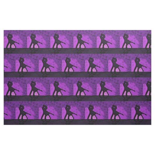 Paar Paars Silhouette Stof (Fat Quarter)