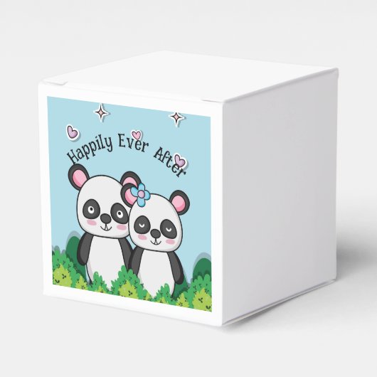Paar Panda's Bedankdoosjes (Voorkant Zijde)