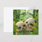 Paar Panda's Kaart (Voorkant / Achterkant)