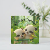Paar Panda's Kaart (Staand voorkant)