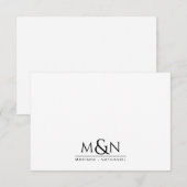 Paar Pas getrouwd Ampersand Monogram Notitiekaartje (Voorkant / Achterkant)