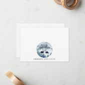 Paar Pas getrouwd bos Waterverf avontuur begint Notitiekaartje (Voorkant / Achterkant in situ)