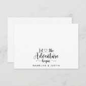 Paar Pas getrouwd laat het avontuur beginnen Notitiekaartje (Voorkant / Achterkant)