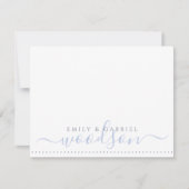 Paar Passen getrouwd Naam Weddenschap Monogram Bla Notitiekaartje (Voorkant)