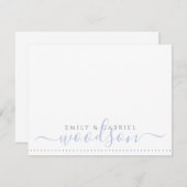 Paar Passen getrouwd Naam Weddenschap Monogram Bla Notitiekaartje (Voorkant / Achterkant)