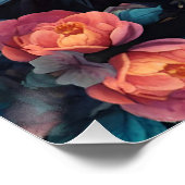 Paar pauwen in een kleurrijke tuin perfect poster (Hoek)