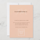 Paar Peach Rozen Kaart (Achterkant)
