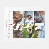 Paar persoonlijke foto's opslaan fleece deken (Voorkant (Horizontaal))