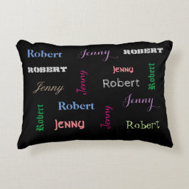 Paar persoonlijke namen decoratief kussen
