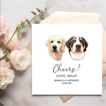 Paar Pet Hand Tekening Gepersonaliseerde Proost