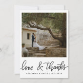 Paar Photo Wedding Love and Bedankt Script (Voorkant)