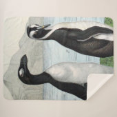 Paar Pinguïns - Badhanddoek Sherpa Deken (Voorkant (horizontaal))