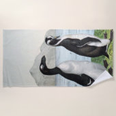 Paar pinguïns - strandlaken (Voorkant)