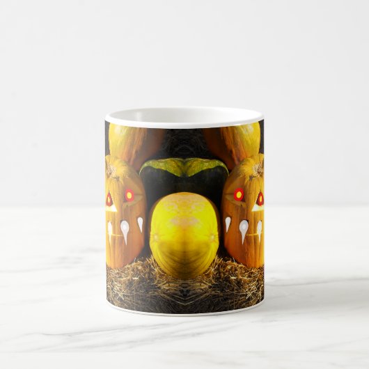 Paar pompoenen kunst koffiemok (Center)