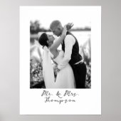 Paar Portret Bruiloft Jubileum Foto Aangepast Poster (Voorkant)