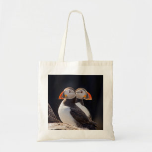 Paar Puffins Foto Tote Bag