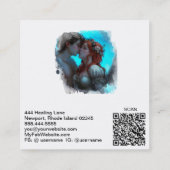 *~* Paar QR Engelen Marital Counseling AP55 Vierkante Visitekaartje (Achterkant)