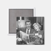 Paar Reading Magazine Magneet (Voorkant / Achterkant)