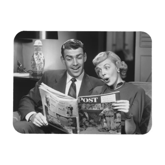 Paar Reading Magazine Magneet (Horizontaal)