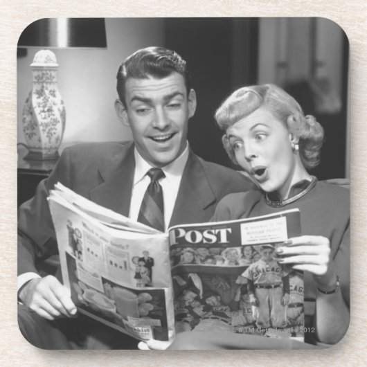 Paar Reading Magazine Onderzetter (Voorkant)