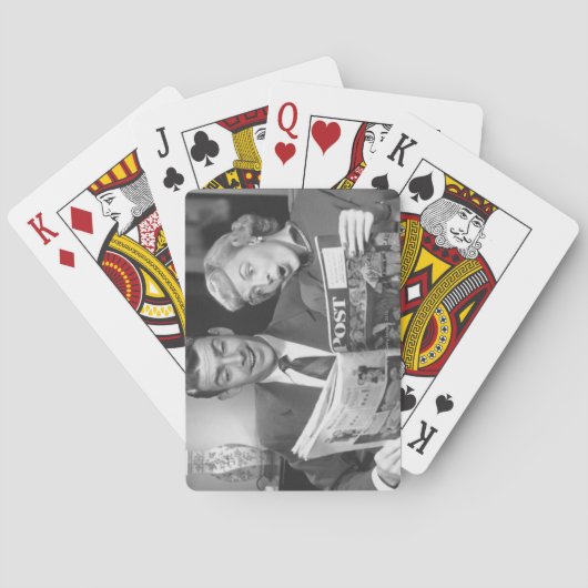 Paar Reading Magazine Pokerkaarten (Achterkant)