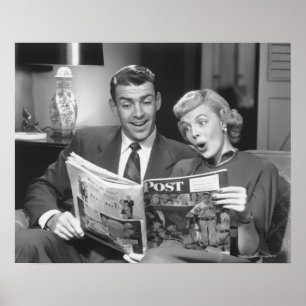 Paar Reading Magazine Poster