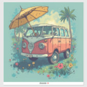 Paar reisauto sticker (Vel)